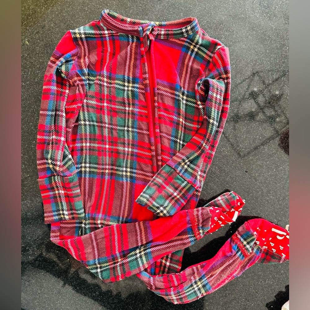 Posh Peanut tartan zippy pajamas
